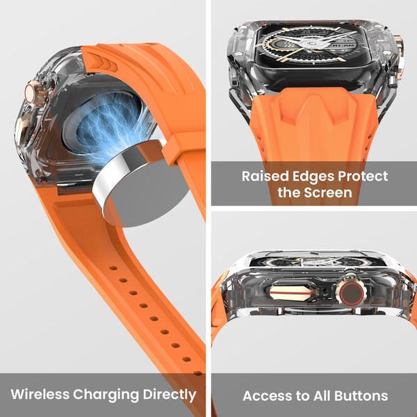 Adecuado para Apple Watch, diseño de triple prueba, empalme de correa de silicona de alta calidad
