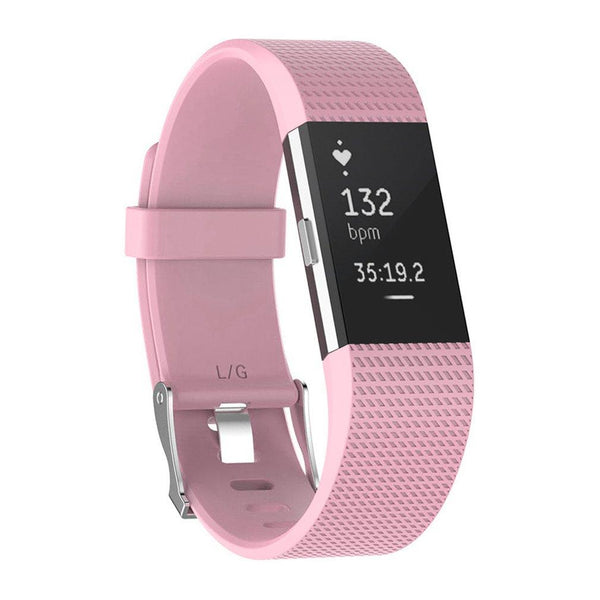 Correa de repuesto de sarga 3D de silicona suave para reloj inteligente, pulsera deportiva, repuesto de correa de reloj suave para Fitbit Charge 2