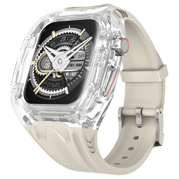 Adecuado para Apple Watch, diseño de triple prueba, empalme de correa de silicona de alta calidad